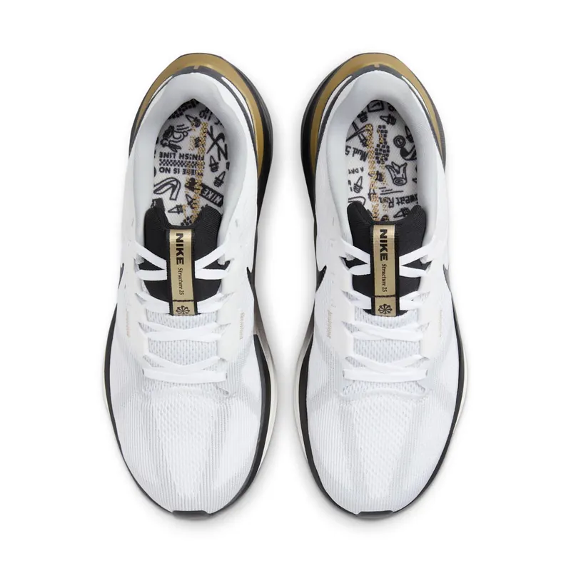 Nike Structure 25 White Metallic Gold Light Smoke Grey Black (HQ3660-100)