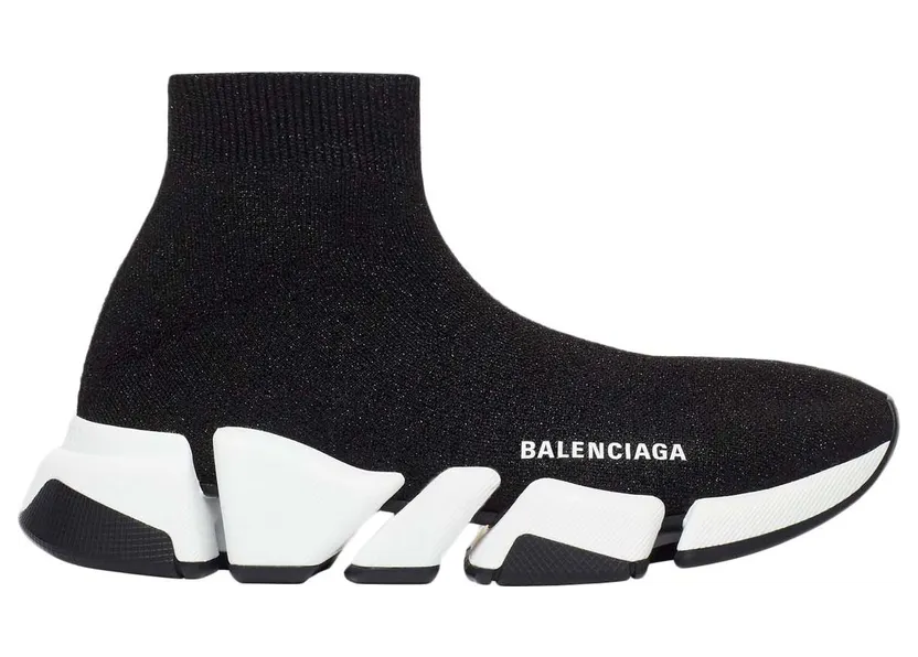 Balenciaga Speed 2.0 Black White Shiny (W) (636833W2DC11091)