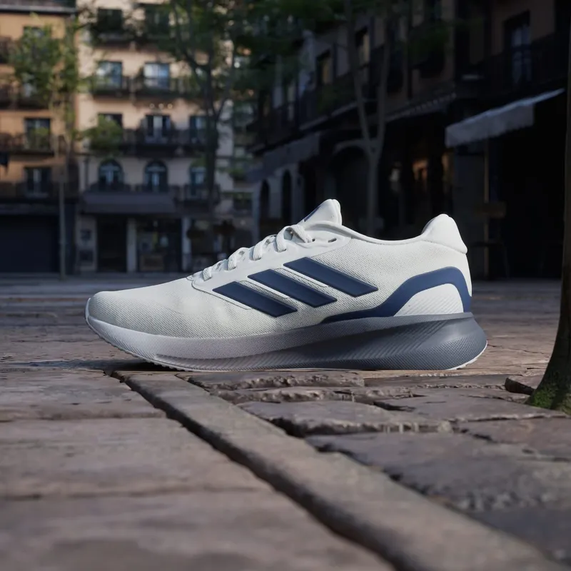 Adidas Runfalcon 5 Running Shoes Off White / Dark Blue / Dash Grey (JQ6977)
