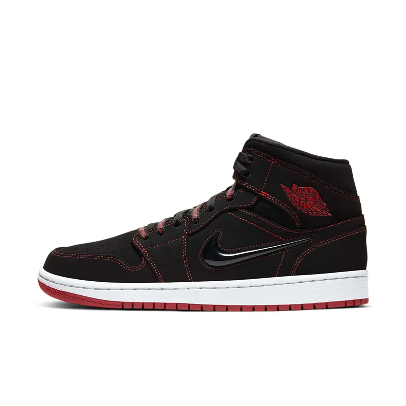 Jordan 1 Mid Fearless Come Fly With Me Black/Gym Red-White (CK5665-062)