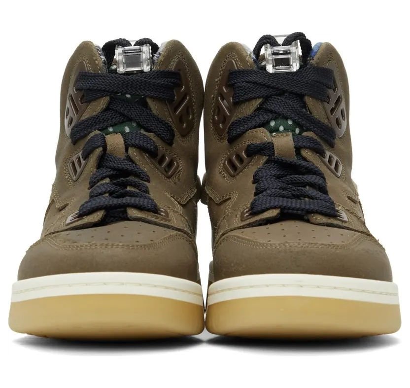 Acne Studios Brown Suede High-Top Sneakers (AD0410-) (2)