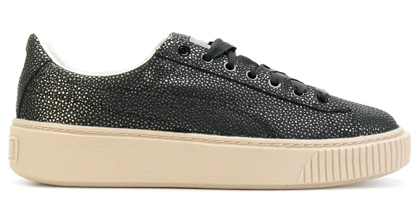 PUMA ‘Basket Platform Lux’ Sneakers – Schwarz (364913)
