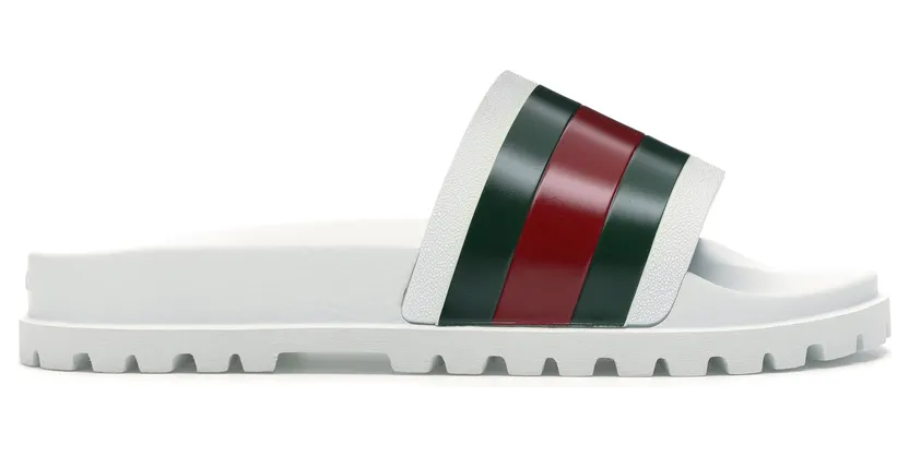 Gucci Web Slide Sandal White