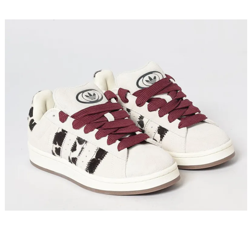 Adidas Originals Campus 00s Trainers in Leather and Suede with Animalier Details White (KJ7475)