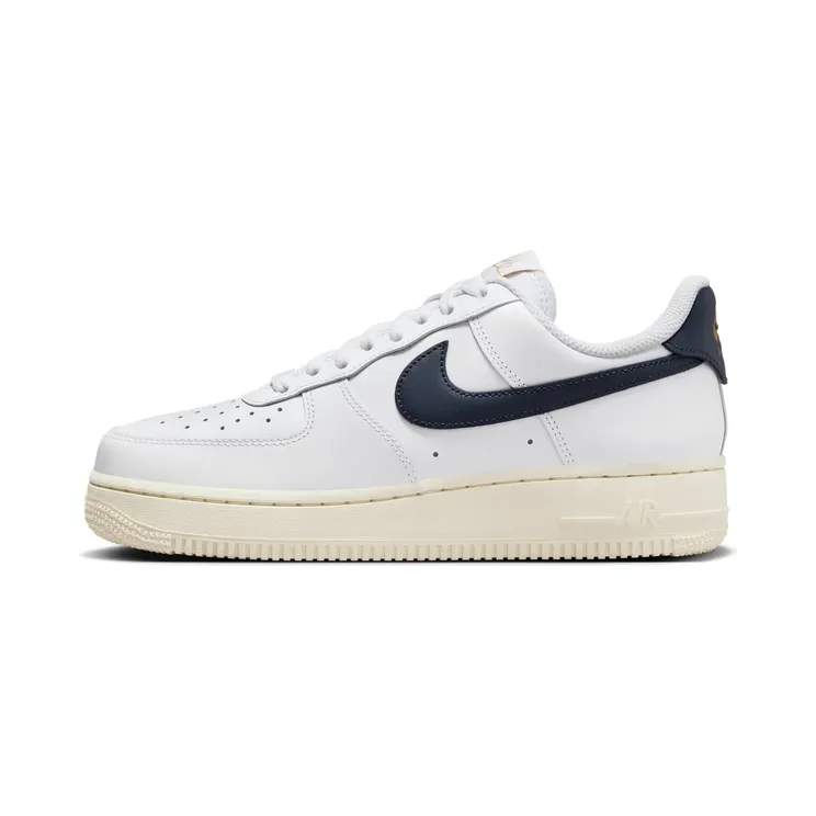 Nike Air Force 1 Low ’07 Flyease Olympic “White / Pale Ivory / Metallic Gold / Obsidian” (HJ9122-100)