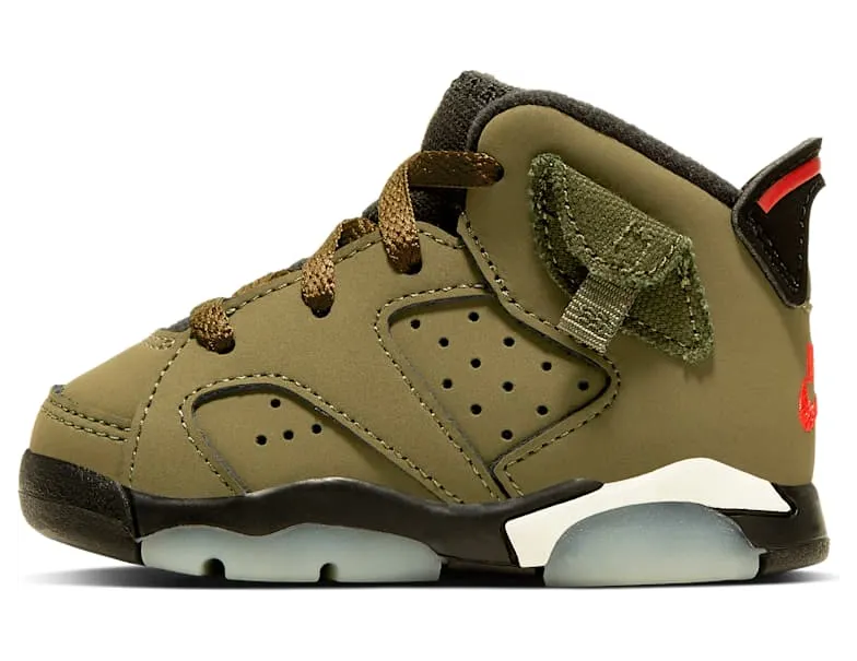 Travis Scott x Air Jordan 6 Retro TD ‘Olive’ Medium Olive/Black/Sail/Univeristy Red (CQ3567-200)