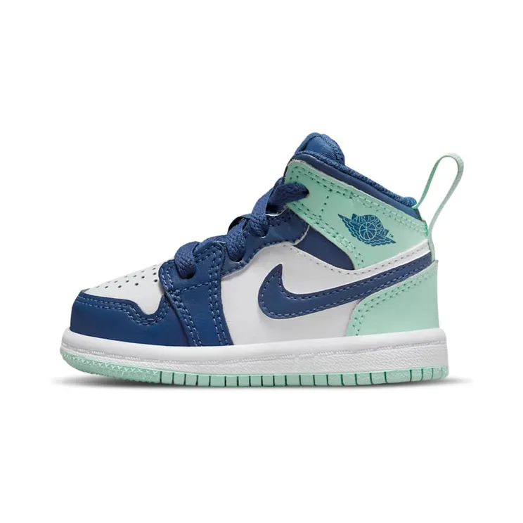 Air Jordan 1 Mid Mystic Navy (TD) “Mystic Navy / White / Mint Foam” (640735-413)