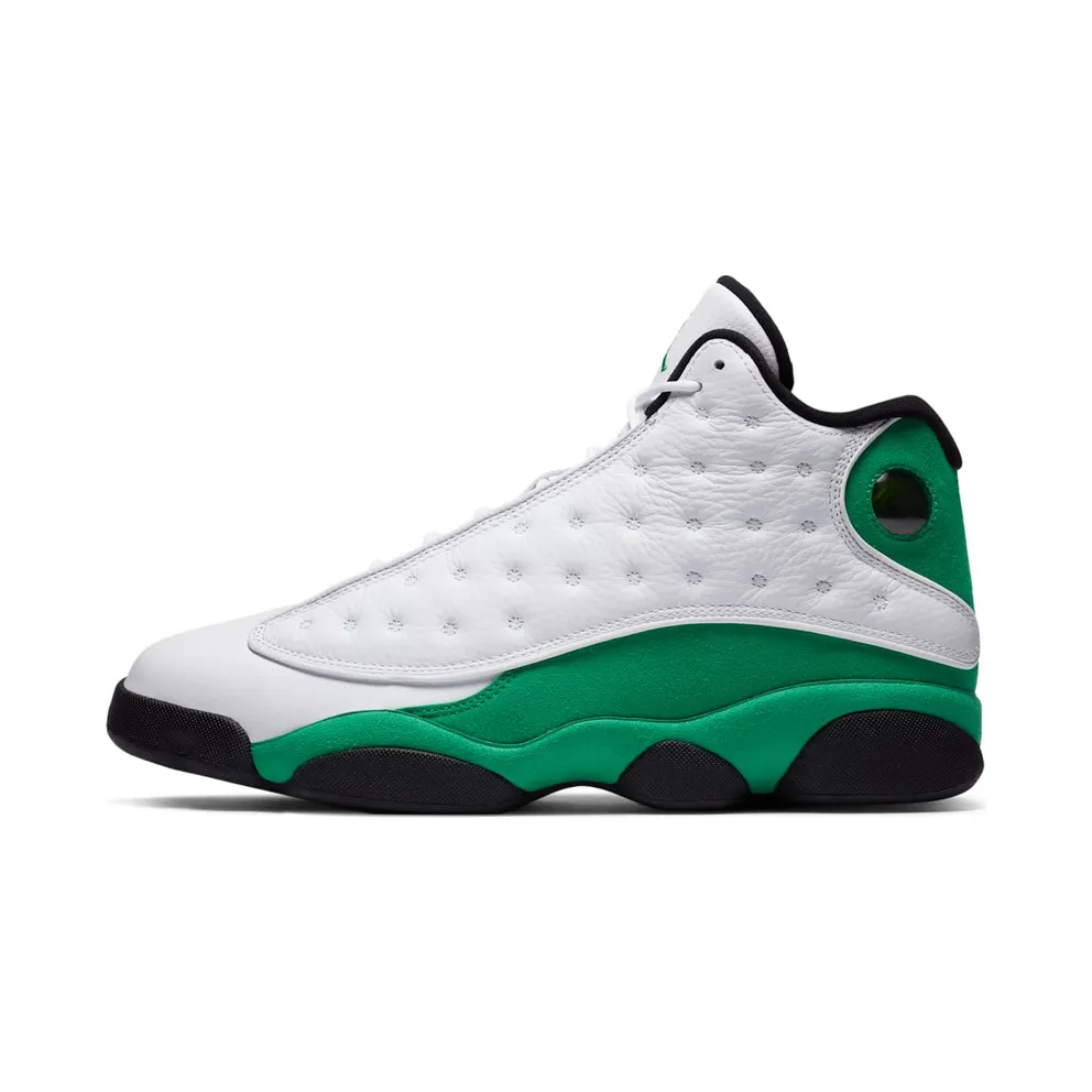 Jordan 13 Retro White Lucky Green White/White-Lucky Green-Black (DB6537-113)