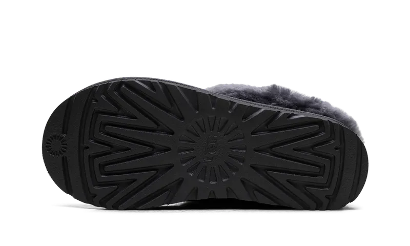 Ugg Tazzette Genuine Shearling Collar Slide “Obsidian” (1134810-OBS)