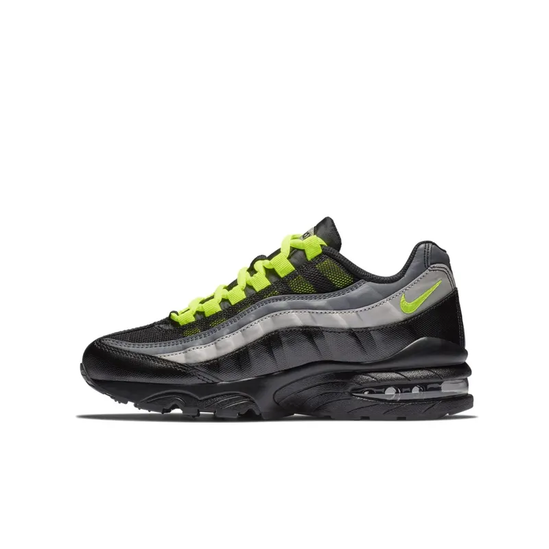 Nike  Air Max 95 Black Volt (GS) Black/Dark Grey/Light Bone (905348 022)