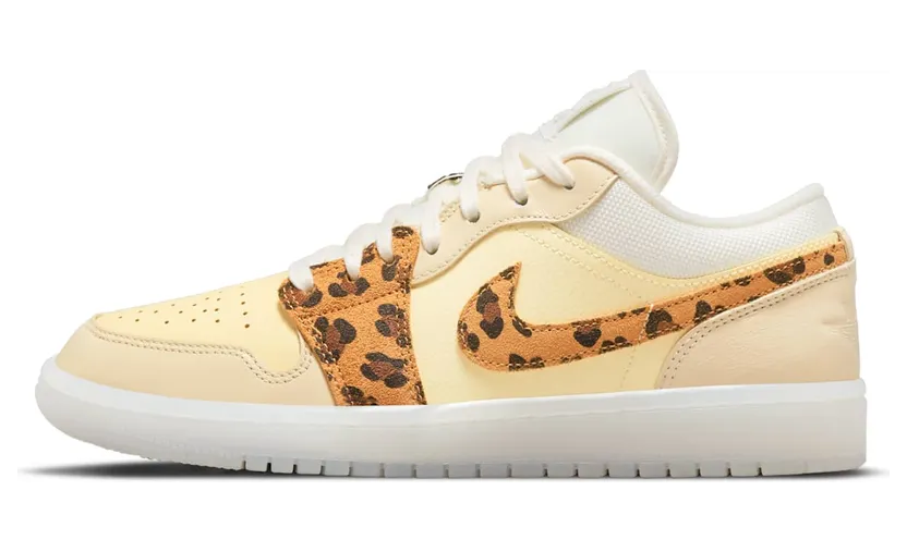 Air Jordan 1 Low SNKRS Day (2021) – “White / Yellow / Clear-leopard” (DN6998-700)