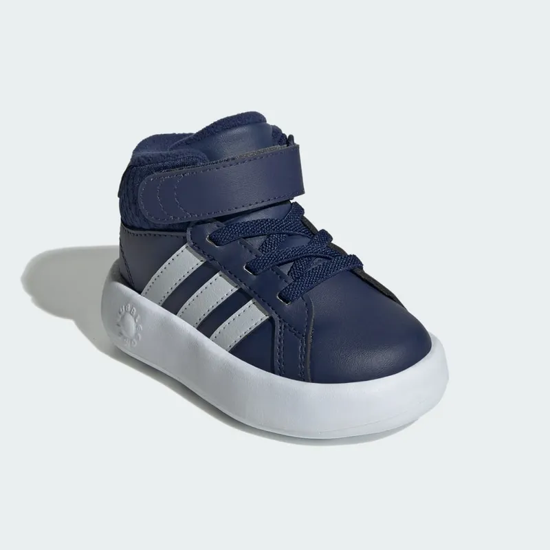 Adidas Grand Court Mid Shoes Kids Dark Blue / Halo Blue / Silver Metallic (IE3860)