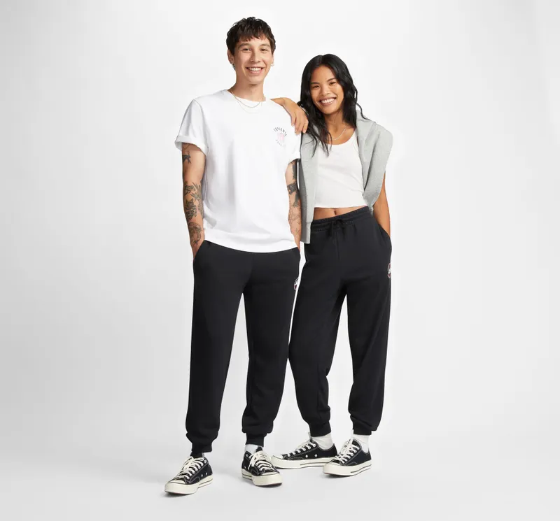 Converse Converse Go-To All Star Patch joggingbroek met standaardpasvorm Zwart
