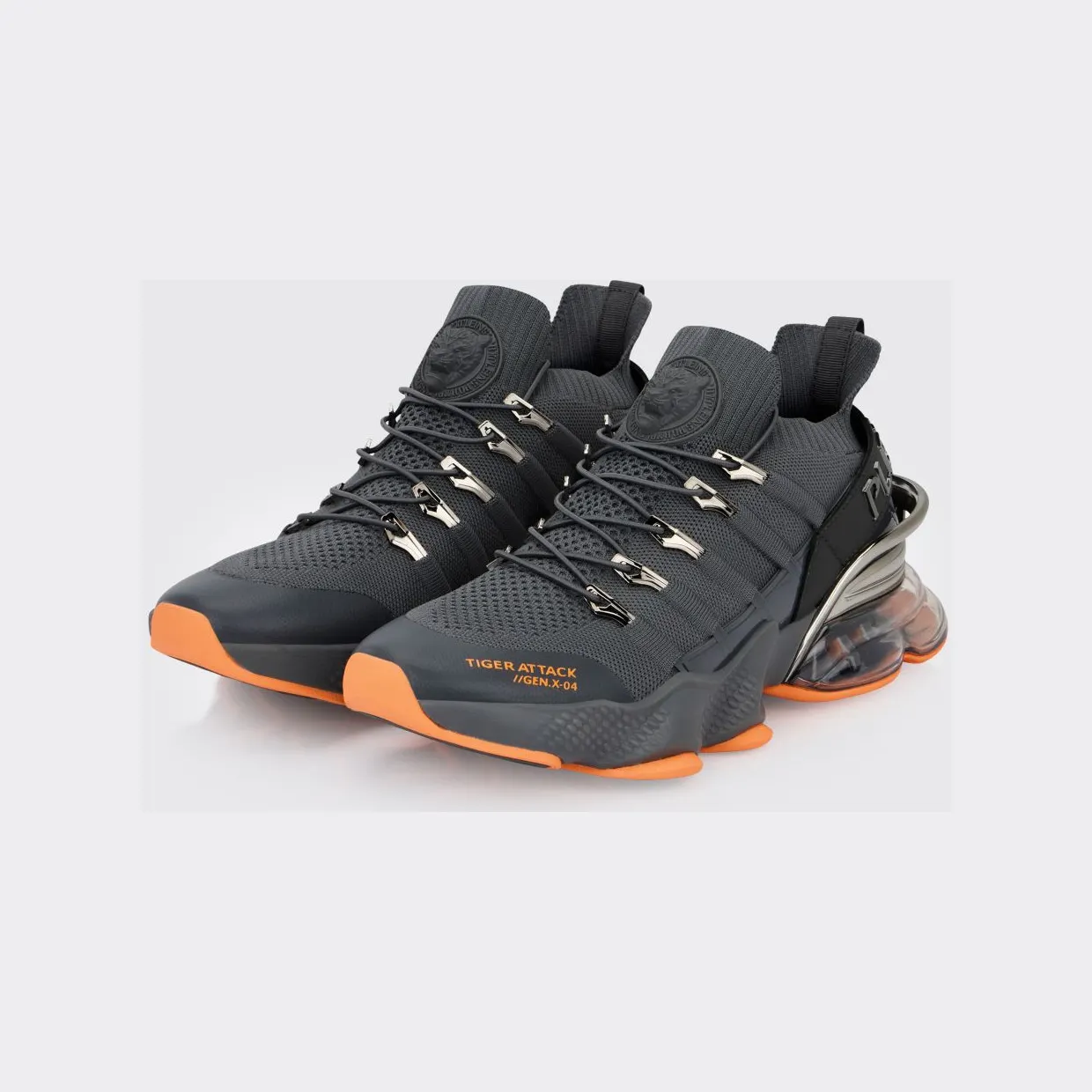 Plein Sport Mesh and Rubber Sneakers Grey (SAESUSC0518STE003N10)