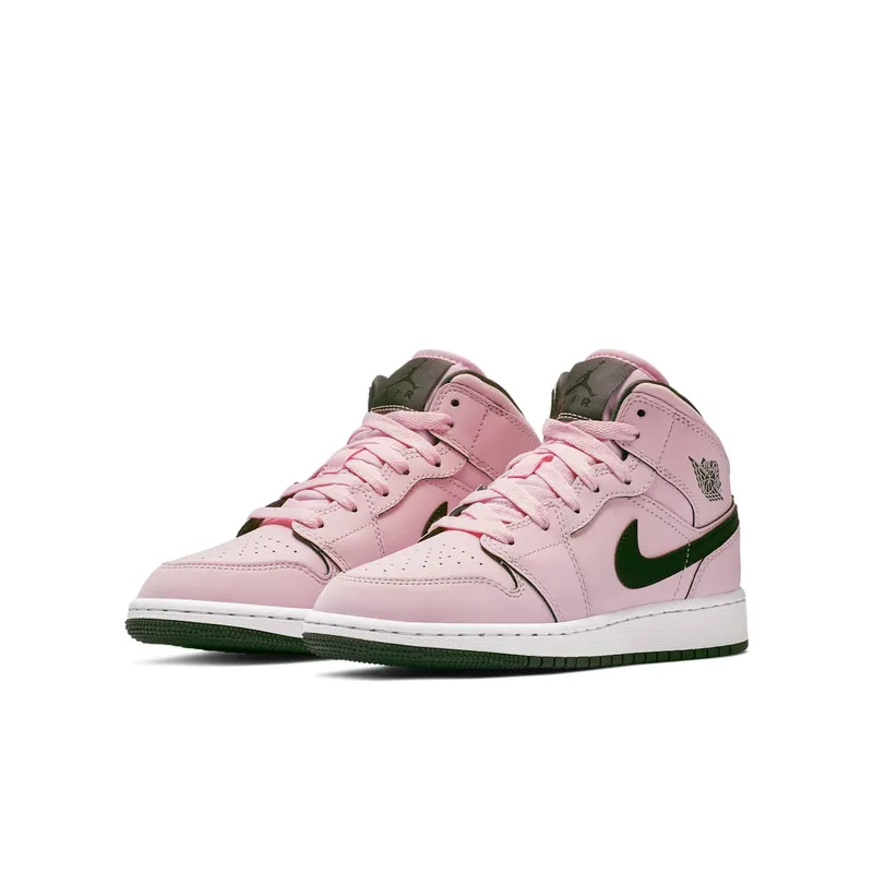 Jordan 1 Mid Pink Foam (GS) Pink Foam/Black-White (555112-601)