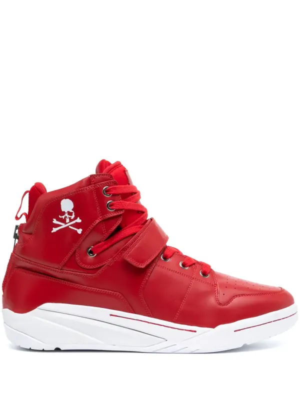 Mastermind World Leren riem with doodskopprint – Red (MM01S18U01LE0040)