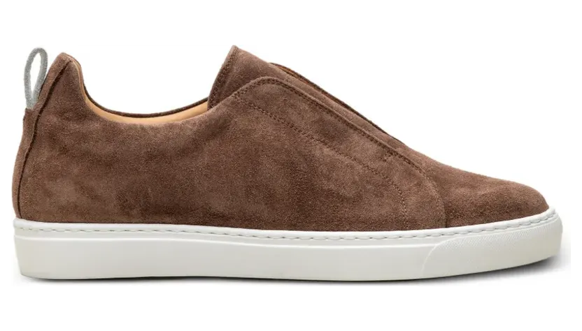 CHUCKIES Slip-on leren loafers van bewerkt leer – Beige (TOMMASO)