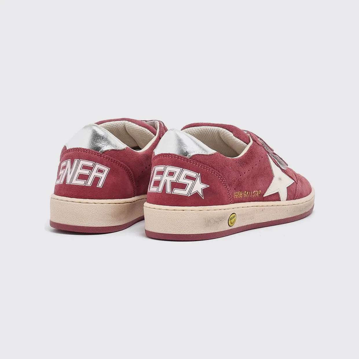 Golden goose Ball Star Distressed Suede Sneakers Burgundy (GTF01032F00805240388) (2)