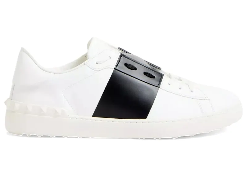 Valentino Calfskin Open Sneaker White Black (7Y2S0830BLU_A01)