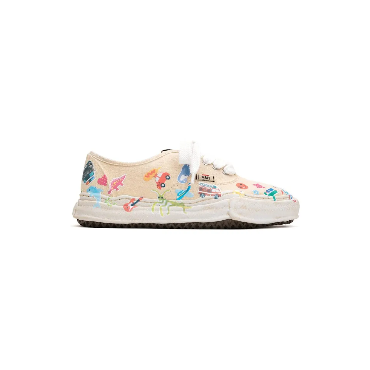 Maison Mihara Yasuhiro Baker OG Sole Canvas Low Printed Sticker White (A14FW745-WHT)