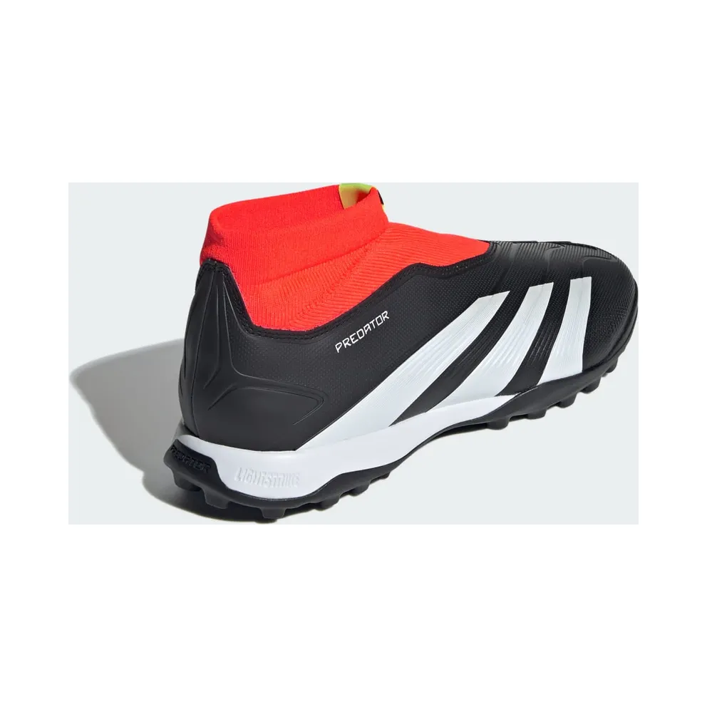 adidas Predator 24 League Laceless Turf Core Black Cloud White Solar Red (IG7715)