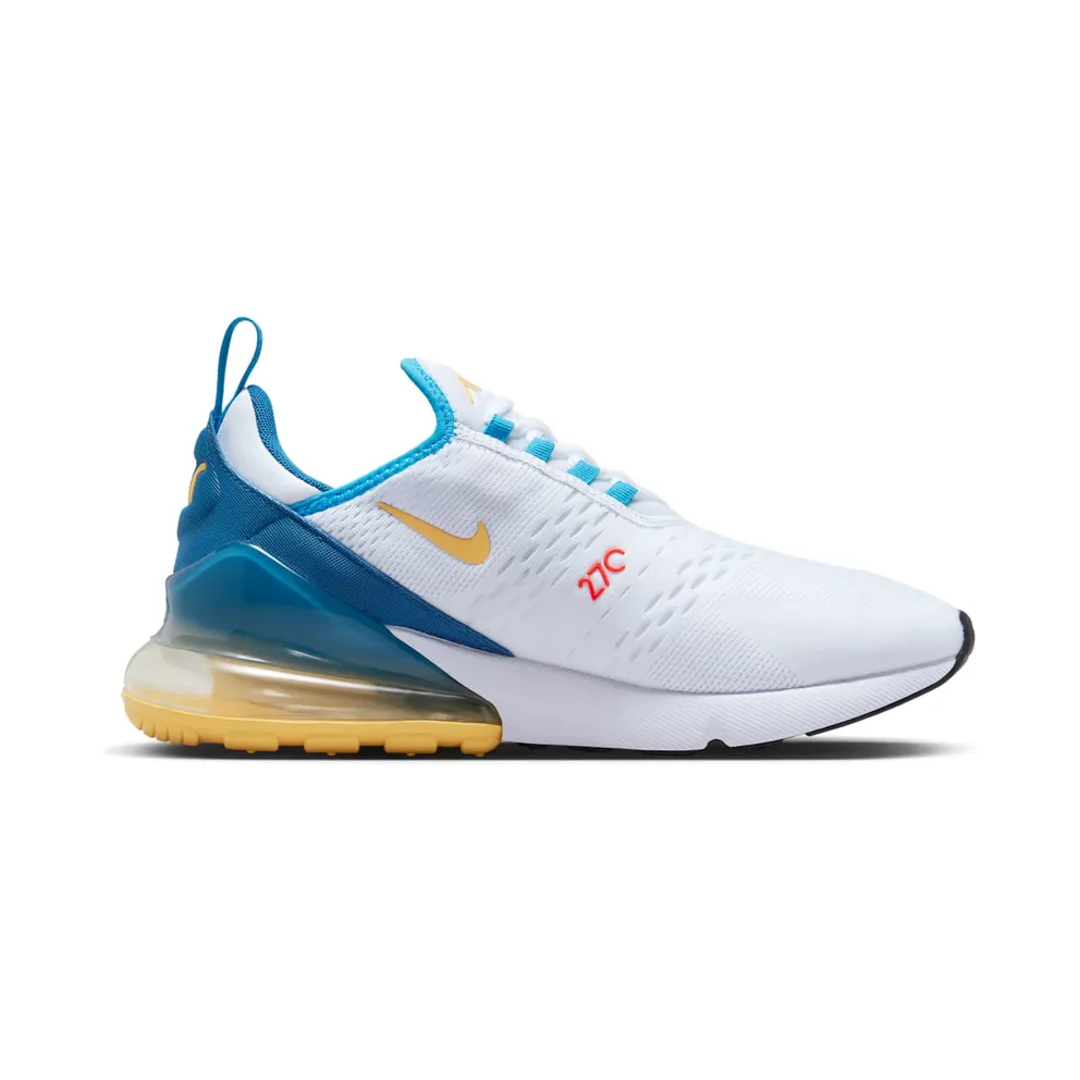Nike Air Max 270 White Industrial Blue Citron Pulse (Fj4000-100)