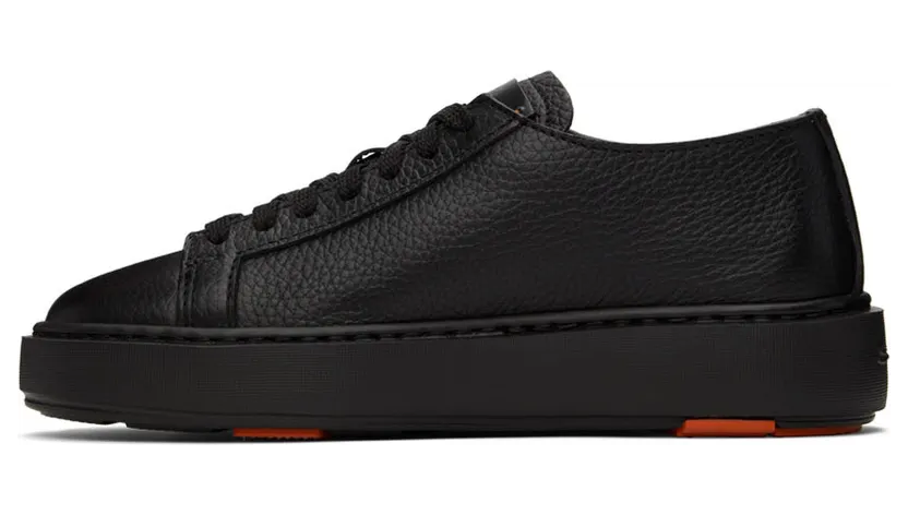 Santoni Black Leather Sneakers (WBCD60919NEACMEYN01) (3)