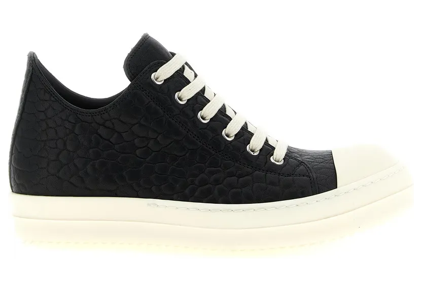Rick Owens Low Sneaks “White/Black” (RU02F4891LBB911)