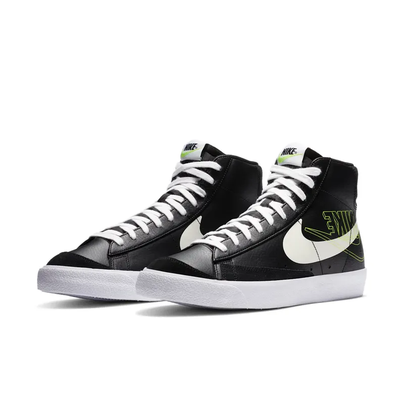 Nike Blazer Mid 77 Black Reverse Logo – “Black / Sail / White / Volt” (DA4651-001)