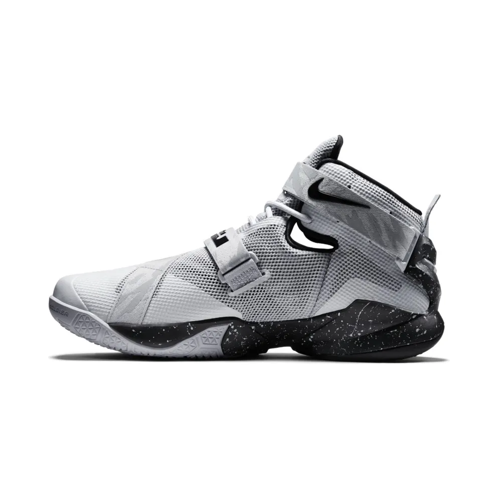 LeBron Soldier 9 Wolf Grey/Black-White (749490-010)