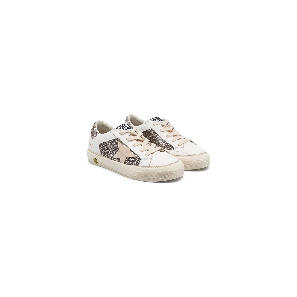 Golden Goose Glitter-panelled May “White” (GJF00715 F005321 11694)