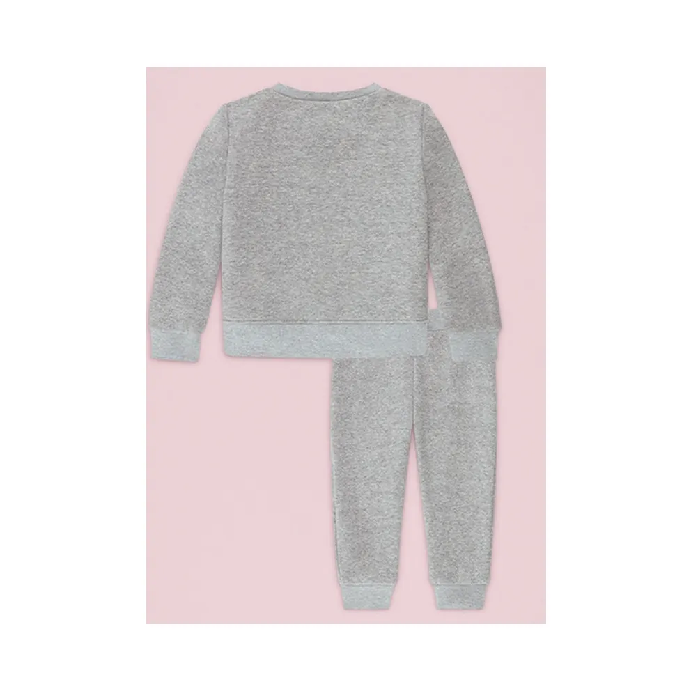 Converse Stardust Long Sleeve Jogger Set Dark Grey Heather (10022458-A01)