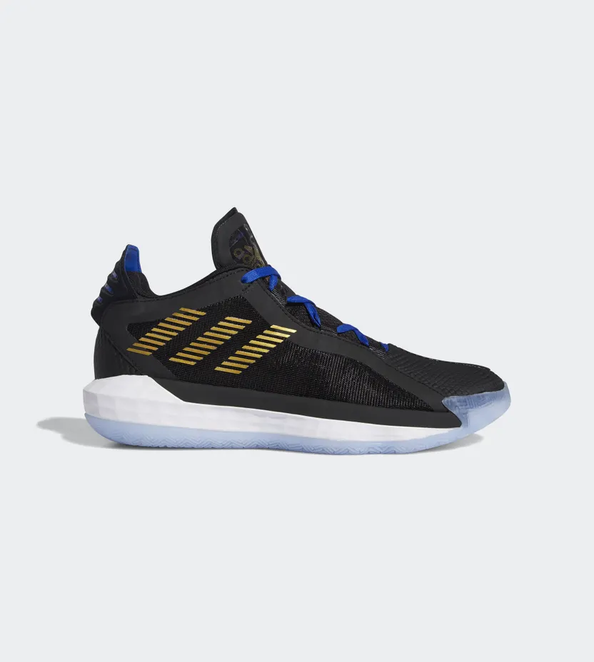 Adidas Dame 6 ‘Stone Cold’ Black/Metallic Gold/Royal (FU9447)