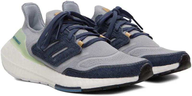 Adidas Ultraboost 22 Halo Silver / Shadow Navy / Linen Green (GX9158)