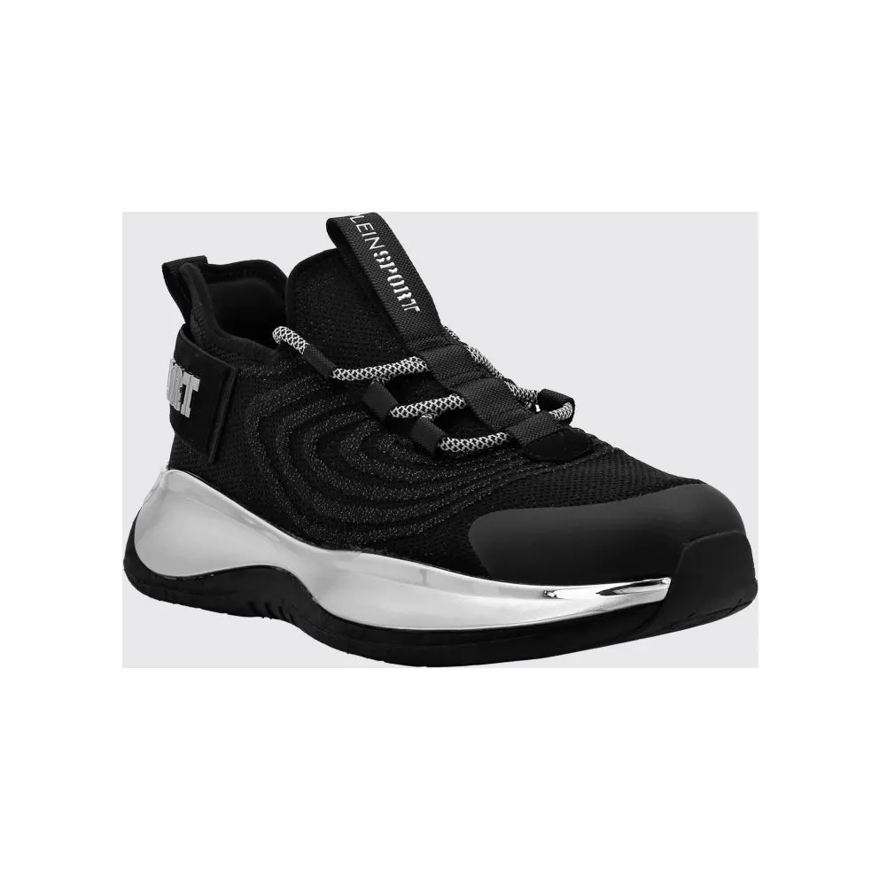 Plein Sport Runner Low-Top in Viscose Jersey with Serrated Sole Black (SADSUSC0525STE003N02)