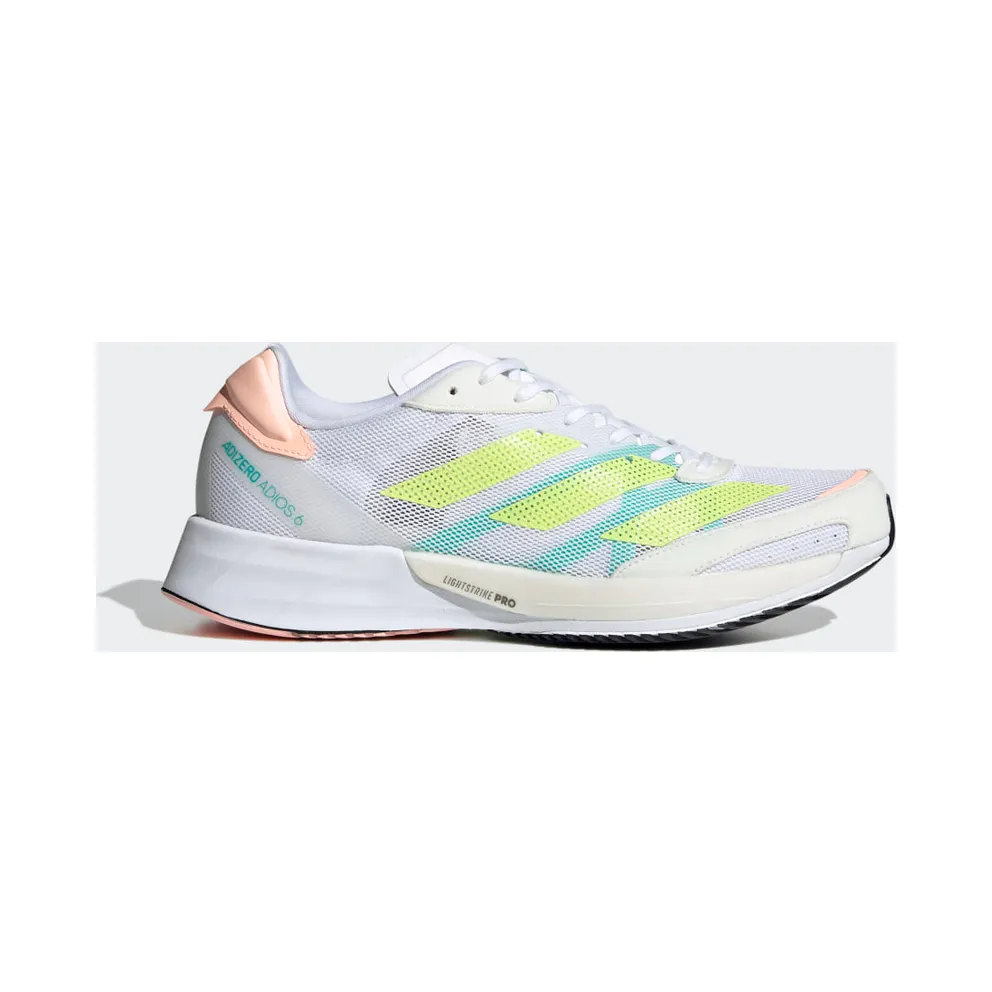 adidas Adizero Adios 6 Laufschuh Cloud White / Pulse Lime / Light Flash Orange (GY0910)