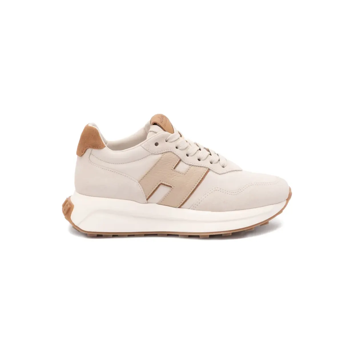 Hogan H641 sneakers met logodetail – Beige (HXW6410EH41UXO)