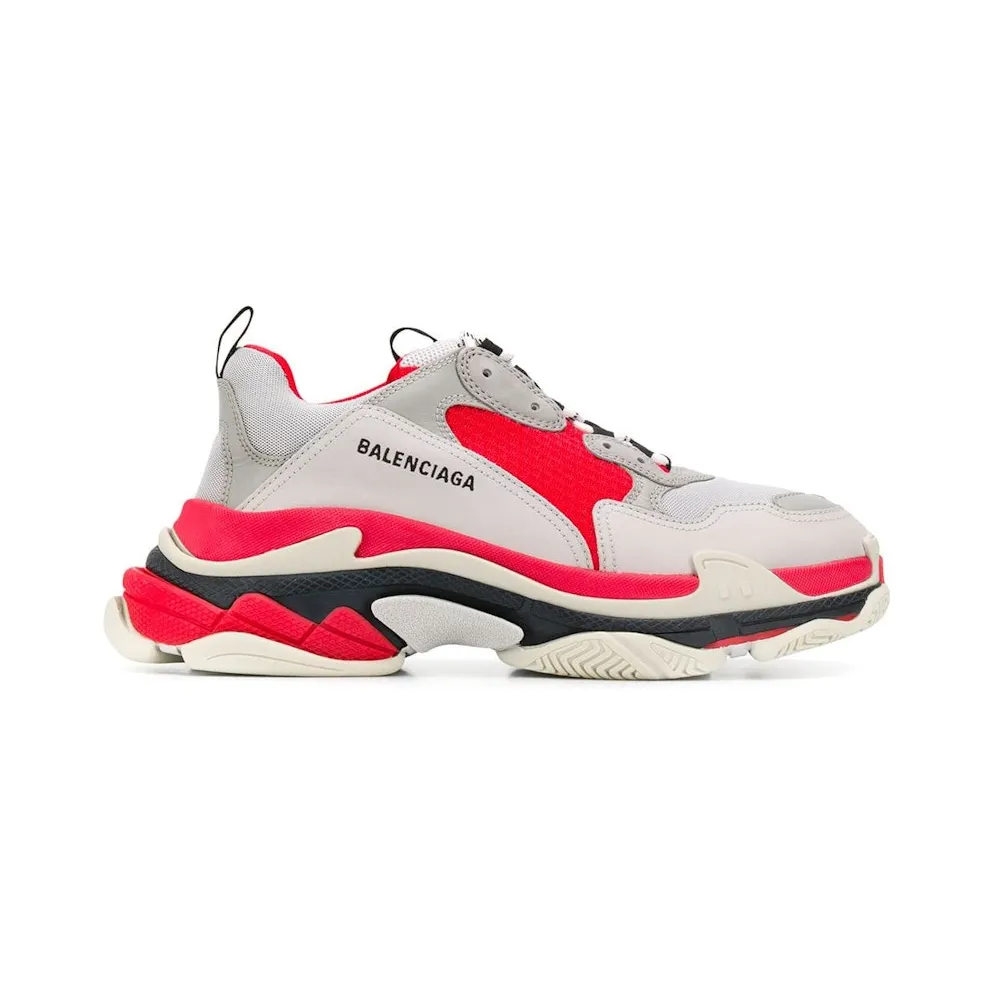 Balenciaga Triple S Red Grey White