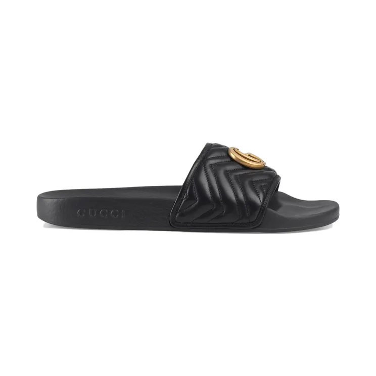 Gucci Matelasse Slide Black Double G