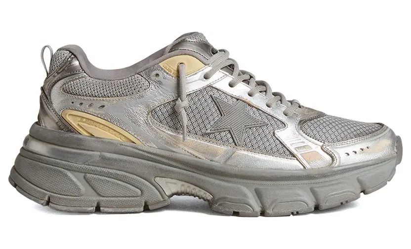 Golden Goose Lightstar im Metallic-Look “Grey” (GMF00724F006475)