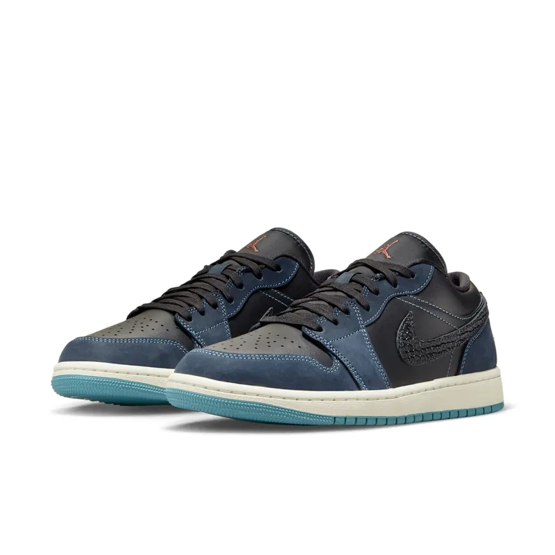 Jordan 1 Low SE Black Dark Obsidian Snakeskin (FJ5478-010)