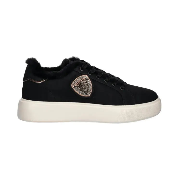 Blauer Venus mit Faux-Fur-Besatz “Black” (F5VENUS05)