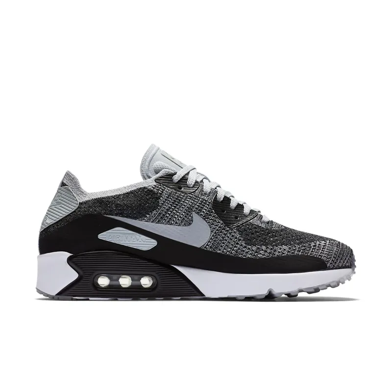Nike Air Max 90 Ultra 2.0 Flyknit Black Wolf Grey Black/Wolf Grey-Pure Platinum-Dark Grey (875943-005)