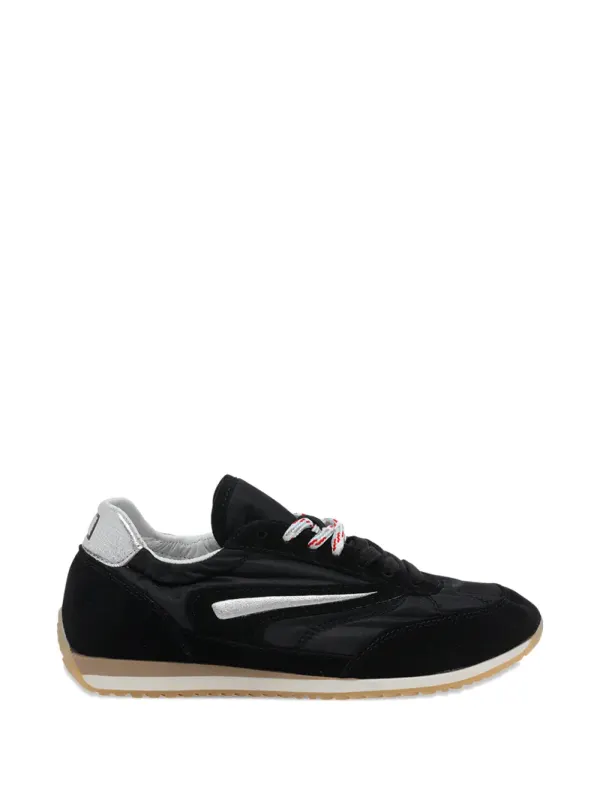 D.A.T.E. Athleta Sneakers mit runder Kappe – Schwarz (W441ABCOBK)