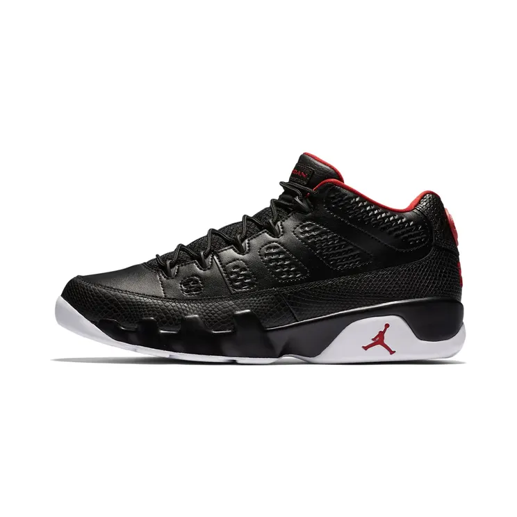Air Jordan 9 Retro Low “Black / White / Gym Red” (832822-001)