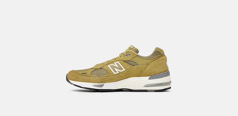 New Balance 991 MiUK Green Moss Cloud Cream (M991GGW)