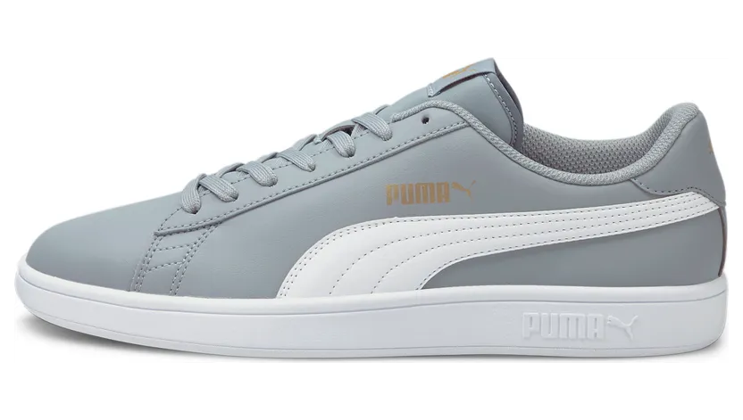 Puma Smash v2 leren Grijs/Wit/Goud (365215-28)