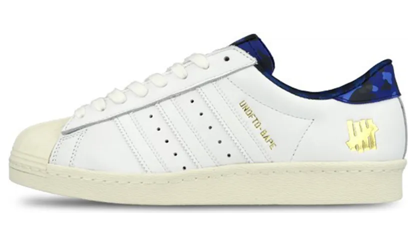 Adidas Superstar 80s Undefeated UNDFTD Bape White Blue (B34292)