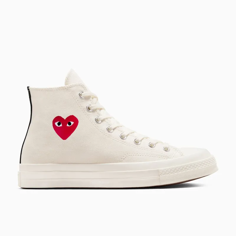 Converse PLAY Comme des Garçons Single Heart Chuck 70 Milk/Red/Black (A08800C)
