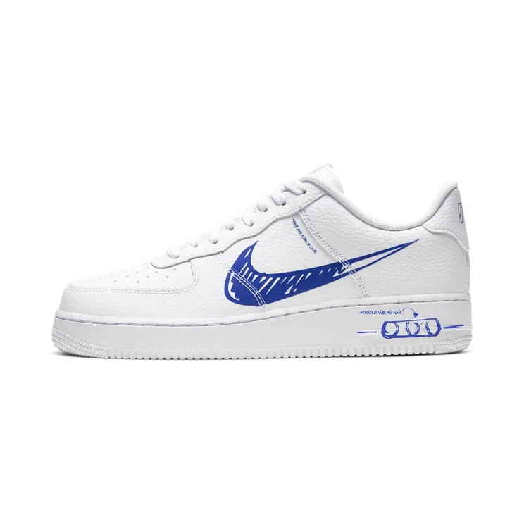Nike Air Force 1 Low ‘Sketch’ “White / Racer Blue” (CW7581-100)